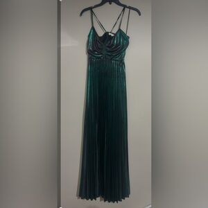 Emerald Green Maxi Dress with Spaghetti Straps